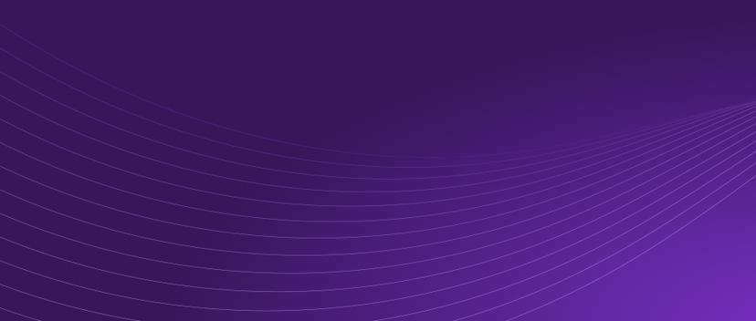 A purple background with curved thin white lines radiating from the top left corner, creating a smooth gradient effect.